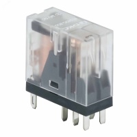 Реле миниатюрное промышленное, 2CO, ком. ток 8А, AgSnO2, напряжение 24V DC, опция: светодиод DKC IR-24DC-2CO