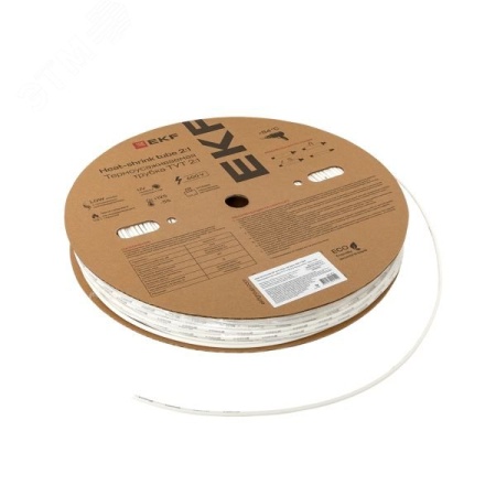 Трубка термоусаживаемая ТУТ нг 4/2 белая рулон PROxima EKF tut-4-w