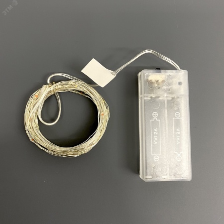UL-00005266 Гирлянда светодиодная на батарейках 2AA (не в/к) Роса 5м 50 светодиодов Разноцветный свет Провод медный ULD-S0500-050/SCB/2AA MULTI IP20 DEW Uniel 