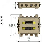 КЗНС-32 с латунными сальниками (6шт. сальников) ЗЭТА коробка клеммная ЗЭТАРУС zeta30319