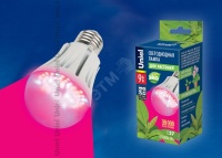 Лампа светодиодная для растений LED-A60-9W/SP/E27/CL ALM01WH спектр для рассады Форма A пластик Uniel 09645