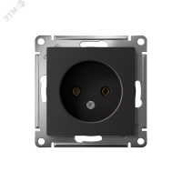 Розетка ATLASDESIGN без заземления 16А механизм карбон Systeme Electric ATN001041
