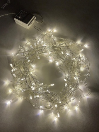Б0041894 Гирлянда LED Нить 10 м ENIN-10B теплый свет 8 режимов, 220V, IP20 (60/720) ЭРА 
