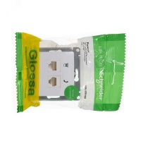 GLOSSA Розетка телефон/компьютер RJ11+RJ45 категория 5е в рамку белая Systeme Electric GSL000185