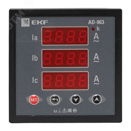 ad-963 Амперметр AD-963 цифровой на панель (96х96) трехфазный PROxima EKF 