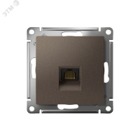 Розетка ATLASDESIGN компьютерная RJ45 механизм мокко Systeme Electric ATN000683