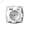 ATN000132 РОЗЕТКА 16А с 2 USB A+C, мех, БЕЛЫЙ Systeme Electric 