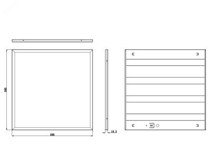 Светильник светодиодный ДВО/ДПО 48W 595х595х19 6500К 4200Лм матовый ЭРА Б0035360