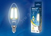 Лампа светодиодная LED 5вт 200-250В свеча диммируемая 450Лм Е14 3000К Air филамент Uniel UL-00002860