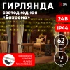 Б0041907 ENOB-2B Гирлянда LED Бахрома 2м*1м теплый свет, 24V, IP44 (80/960) необходим трансформатор Б0041911 приобретается отдельно ЭРА 