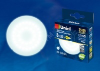 Лампа светодиодная GX53 LED 8вт 210-240В 670Лм 4000К матовая Uniel UL-00001671