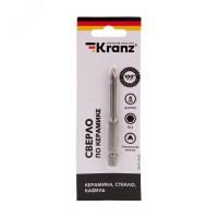 Сверло по стеклу и керамике 6 мм шестигранный хвостовик Kranz KR-91-0642