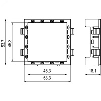 Avanti Каркас для In-liner Front, 2 модульный DKC 4402812