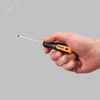 Отвертка шлицевая SL3х75 мм, двухкомпонентная рукоятка REXANT 12-4721