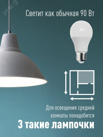 LkecLED11wA60E2765 Лампа светодиодная LED 11Вт 220В Е27 D60х108 6500К дневной 880 лм A60 Космос 
