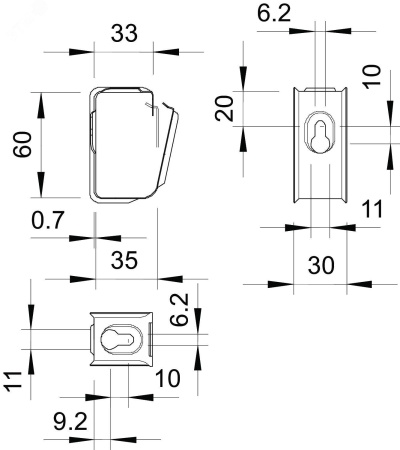 Групповое крепление Grip металлическое 15x NYM3х1.5 OBO Bettermann 2031 M 15 FS 2207028