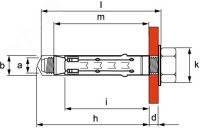 Анкер М10 усиленный с болтом (20 шт) DKC CM461065