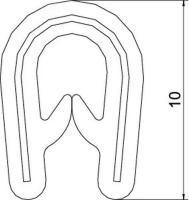 Бордюрная полоска OBO Bettermann KSB 2 PVC 6072909