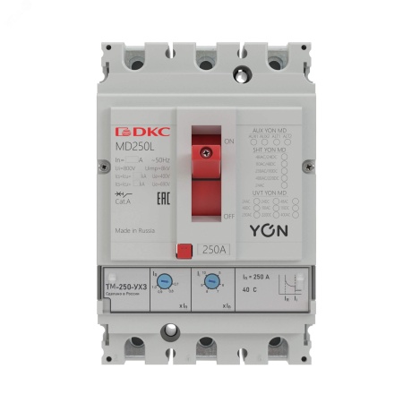 MD250L-TM032 Выключатель автоматический в литом корпусе YON  3P 32А 25kA Ir 0.7...1xIn DKC