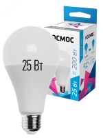 Лампа светодиодная LED 25Вт 220В E27 D65х130 4500 белый A65 Космос LkecLED25wA65E2745