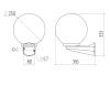 НБУ 01-60-251 , шар опал с настенным крепежом D=250 mm (1/30) ЭРА Б0048075