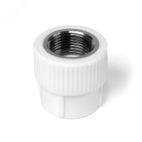 Муфта комбинированная 25 х 1/2' ВР полипропиленовая PPR белый PRO AQUA PA22012P