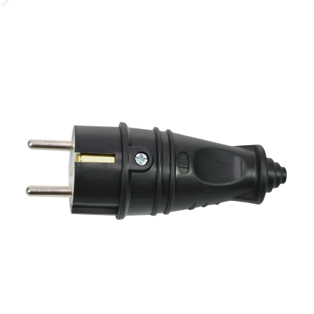 MST4001BK Вилка 2К+З прямая каучуковая 16А/250В IP44 Чёрная MultiSet Systeme Electric 