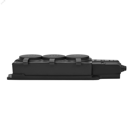 MST4103BK Колодка 3х розетка 2К+З каучуковая 16А/250В IP44 Чёрная MultiSet Systeme Electric 