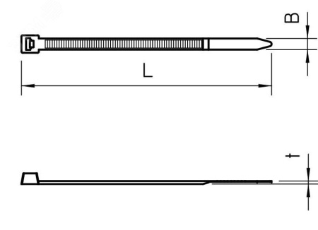 Кабельная стяжка белая 3.6х200mm OBO Bettermann 565 3.6х200 WS 2331836