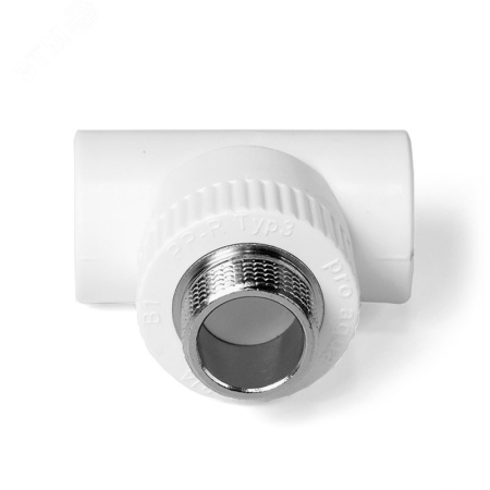 Тройник комбинированный 25 х 1/2' НР полипропиленовый PPR белый PRO AQUA PA25012P