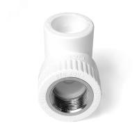 Угольник 25 х 3/4' ВР комбинированный, полипропиленовый, белый PRO AQUA PA26014P