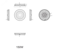 Cветильник cветодиодный подвесной SPP-402-0-50K-150 IP65 150Вт 15000Лм 5000К Кп<2 процентов  КСС Д DOB ЭРА Б0046669