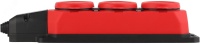 Колодка каучуковая с/з 3гн 16A IP44 красная (9/90/540) ЭРА Б0044552