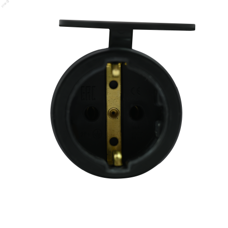 MST4002BK Розетка 2К+З кабельная каучуковая 16А/250В IP44 Чёрная MultiSet Systeme Electric 