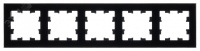 ATLASDESIGN NATURE рамка пятипостовая, ОРГАНИЧЕСКОЕ СТЕКЛО ЧЕРНЫЙ Systeme Electric ATN321005