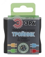 Тройник 4гн, без заземл (чёрный) (10/60/2640) SP-4-B ЭРА Б0008207