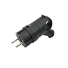 MST1102BK Вилка 2К+З угловая каучуковая 16А/250В IP44 Чёрная MultiSet Systeme Electric 