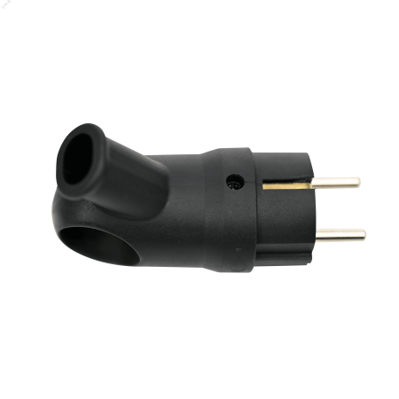 MST1102BK Вилка 2К+З угловая каучуковая 16А/250В IP44 Чёрная MultiSet Systeme Electric 