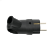 MST1102BK Вилка 2К+З угловая каучуковая 16А/250В IP44 Чёрная MultiSet Systeme Electric 