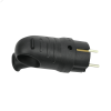 MST1102BK Вилка 2К+З угловая каучуковая 16А/250В IP44 Чёрная MultiSet Systeme Electric 