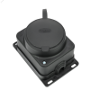 MST4003BK Розетка 2К+З открытой установки каучуковая 16А/250В IP44 Чёрная MultiSet Systeme Electric 