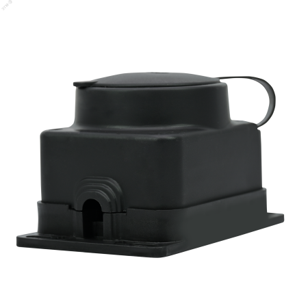 MST4003BK Розетка 2К+З открытой установки каучуковая 16А/250В IP44 Чёрная MultiSet Systeme Electric 