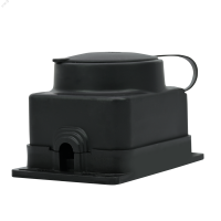 Розетка 2К+З открытой установки каучуковая 16А/250В IP44 Чёрная MultiSet Systeme Electric MST4003BK