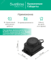 MST4003BK Розетка 2К+З открытой установки каучуковая 16А/250В IP44 Чёрная MultiSet Systeme Electric 