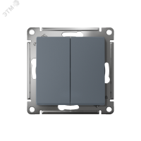 Переключатель двухклавишный ATLASDESIGN схема 6 10АХ механизм грифель Systeme Electric ATN000765