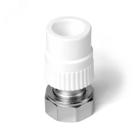 Евроконус (Муфта с накидной гайкой) полипропиленовый Белый 20х3/4 PRO AQUA PA75010P