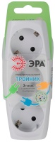 Тройник 3гн, c заземл, со шторками (белый) (10/60/960) SP-3e-W ЭРА C0045529