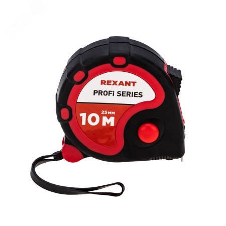 12-9007 Рулетка измерительная прорезиненный корпус , 10 м х 25 мм REXANT 
