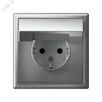 ARTGALLERY розетка с заземл. со шторк. с крышкой, 16А, IP20, механизм, алюминий Systeme Electric GAL000346 SE (Потенциал)