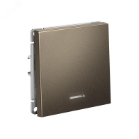 ARTGALLERY 1-клавишный выключатель с подсветкой, сх.1а, 10АХ, механизм, мокко Systeme Electric GAL000613 SE (Потенциал)